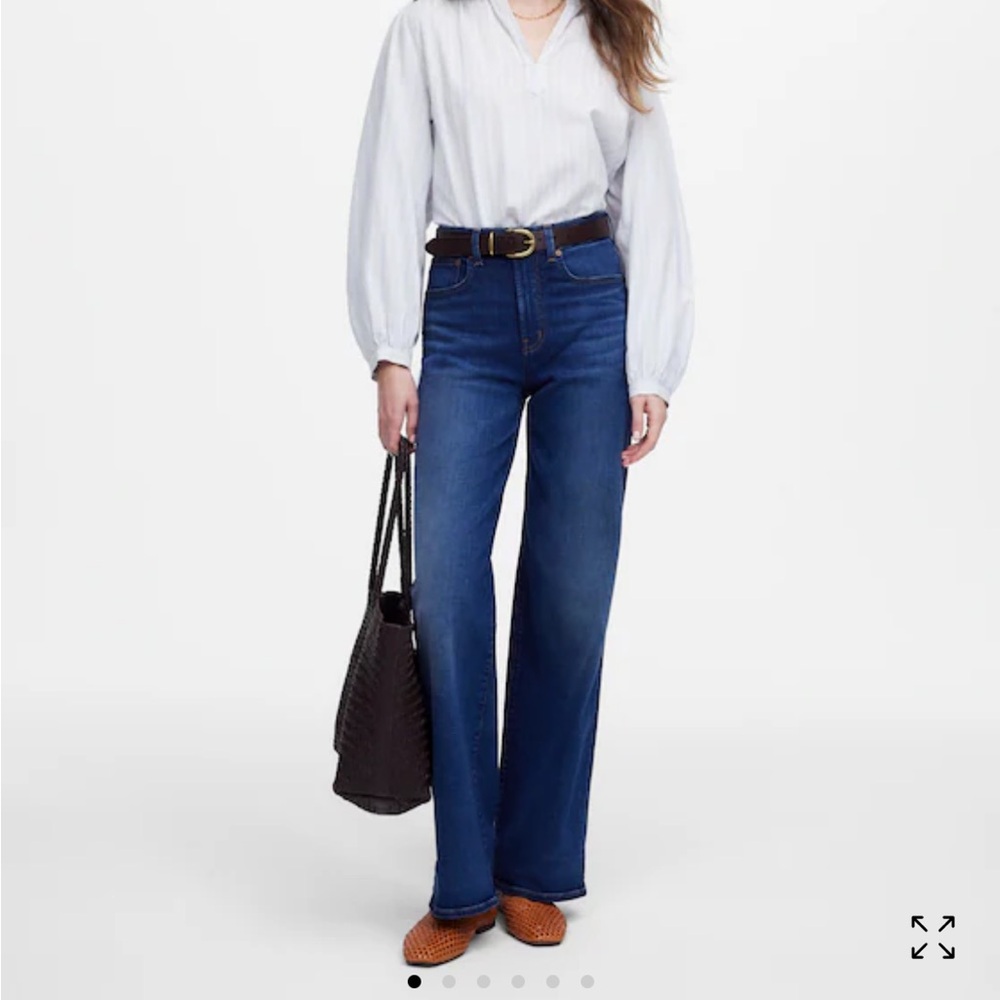 Madewell The Perfect Vintage Wide-Leg Jeans - Women's Blue Jeans Sz 25